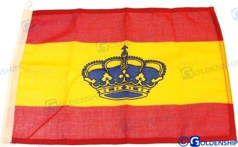 Bandera de españa con corona. Adhesivo para náutica deportiva