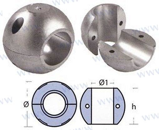 ÁNODO DE ZINC COLLARÍN DE EJE 22mm 