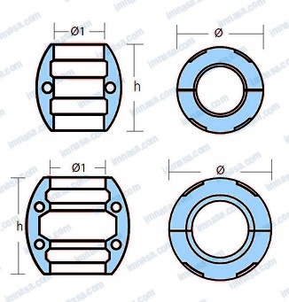 ANODO ZINC COLLARIN EJE 2'' 