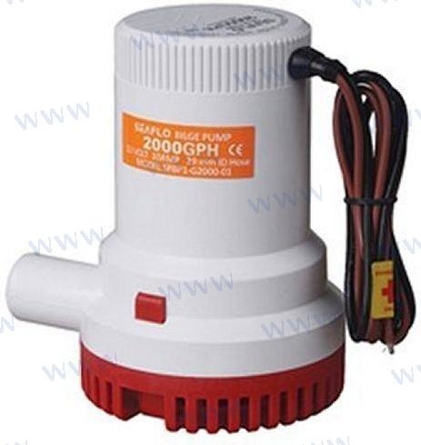 BOMBA ACHIQUE SUMERGIBLE SEAFLO 2000GPH 12V 