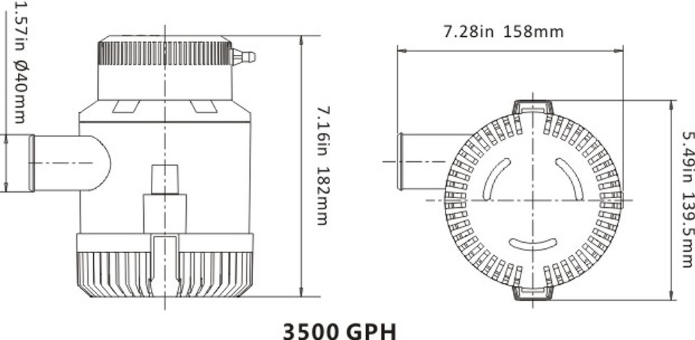 BOMBA ACHIQUE SUMERGIBLE SEAFLO 3500GPH 24V 