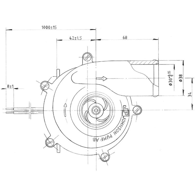 BOMBA AGUA DULCE C090P5-1 24V 38 JOHNSON 