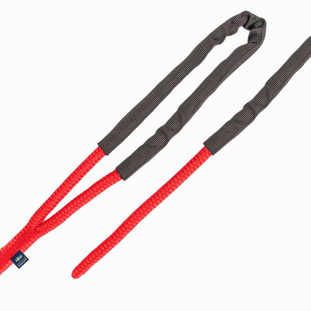 Cabo amarre con elasticidad línea de muelle StormX Rojo-Negro Poly Ropes 10mts 