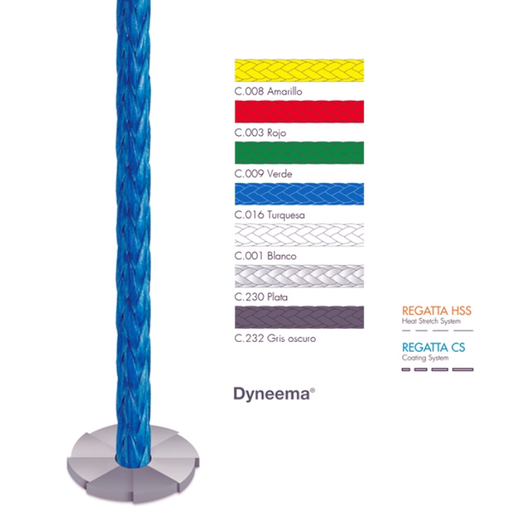 Cabo de Dyneema de 12 husos 28mm C/Gaza Dyna Speed 