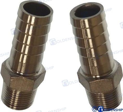 ENTRONQUE 3/4 20 INOX Fabricado en acero inox AISI-316/nipple/portagomma maschio (PACK DE 3) 