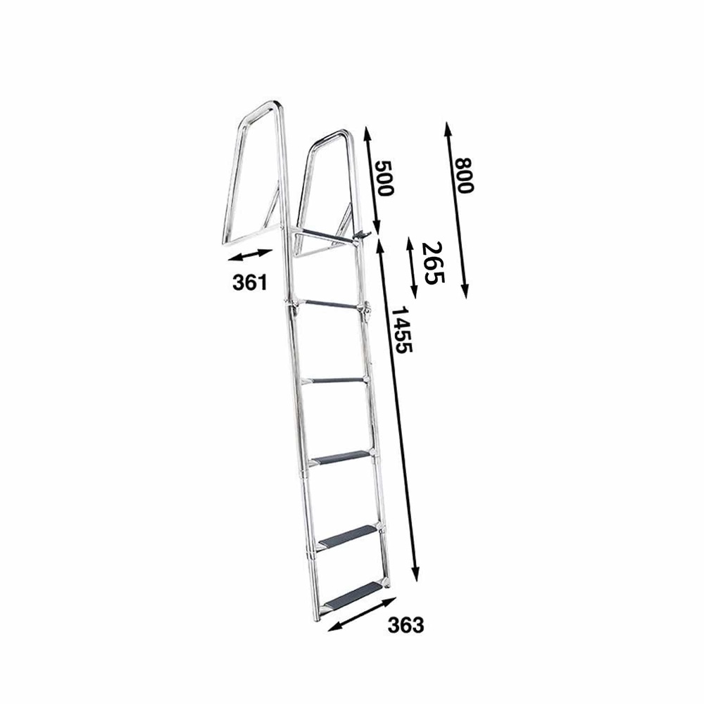 Escalera de baño telescópica quita y pon 6 peldaños 