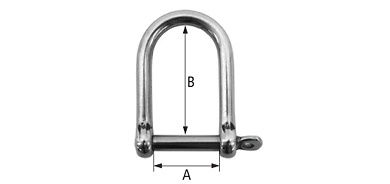 GRILLETE ANCHO INOXIDABLE 316 Ø 10 