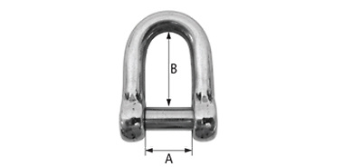 GRILLETE CORTO ALLEN INOXIDABLE 316 Ø 12 