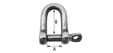 GRILLETE RECTO ALTA RESISTENCIA INOXIDABLE 316 Ø 10 