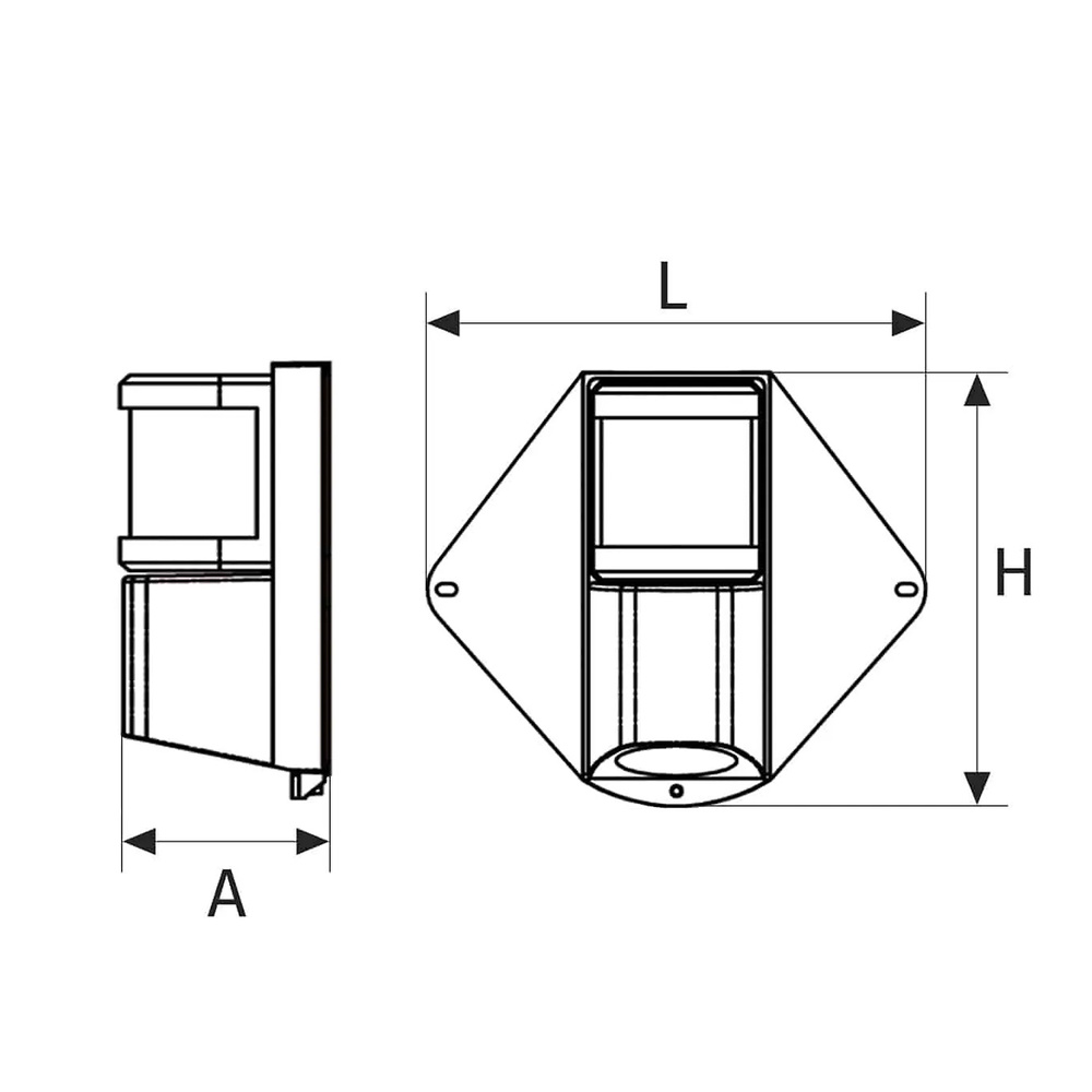 LUZ LED TOPE Y CUBIERTA 186 x 161.8 x 65 mm 