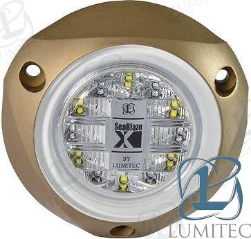 Luz Sumergible Submarina Bronce Blanca 100x19 mm 