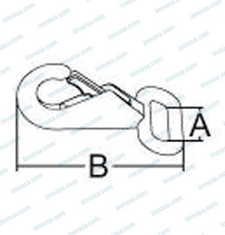 MOSQUETON CINCHA PARA TOLDO SS 316 