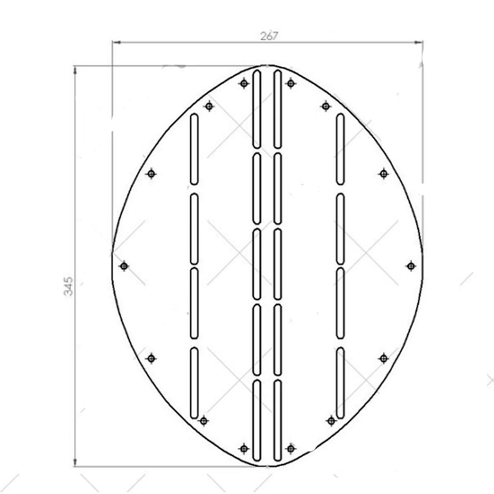 PLACA DE PROTECCION PROA 267mm 