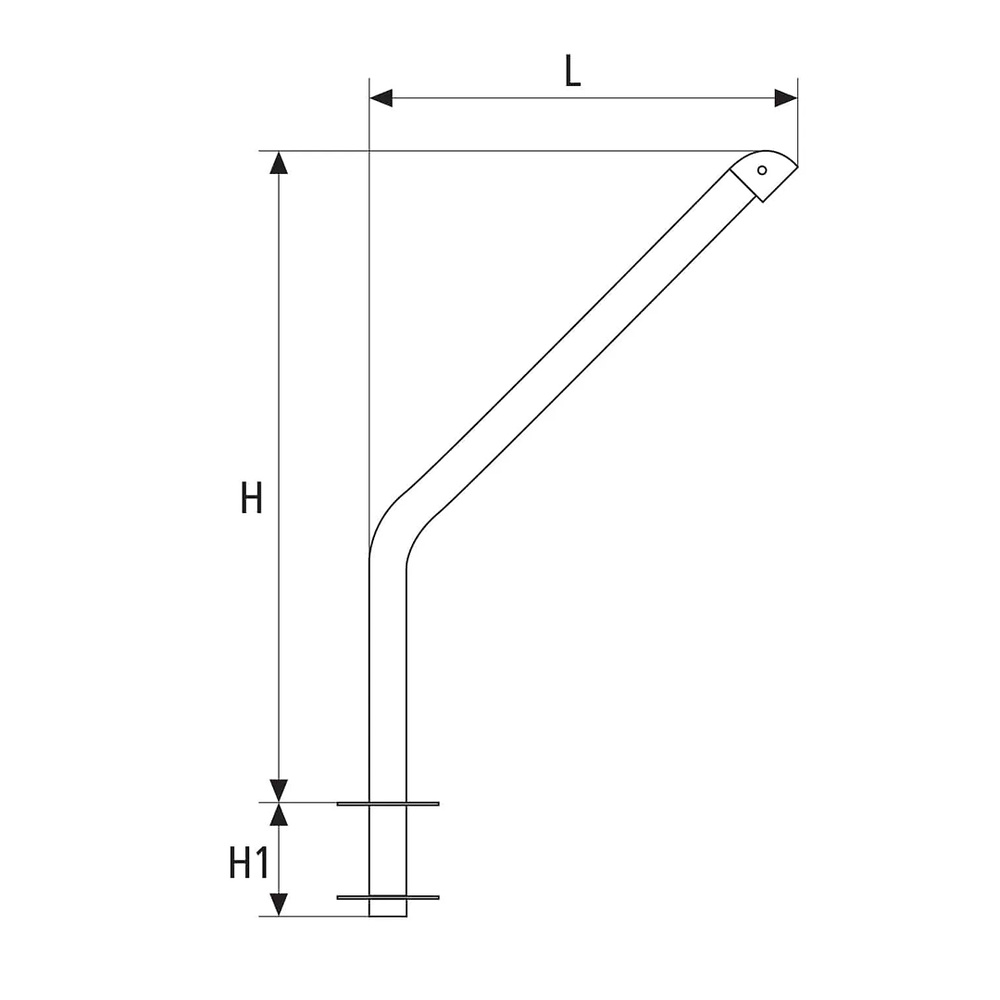 Pescante Inoxidable 1000x900mm Ø40 y Ø60 