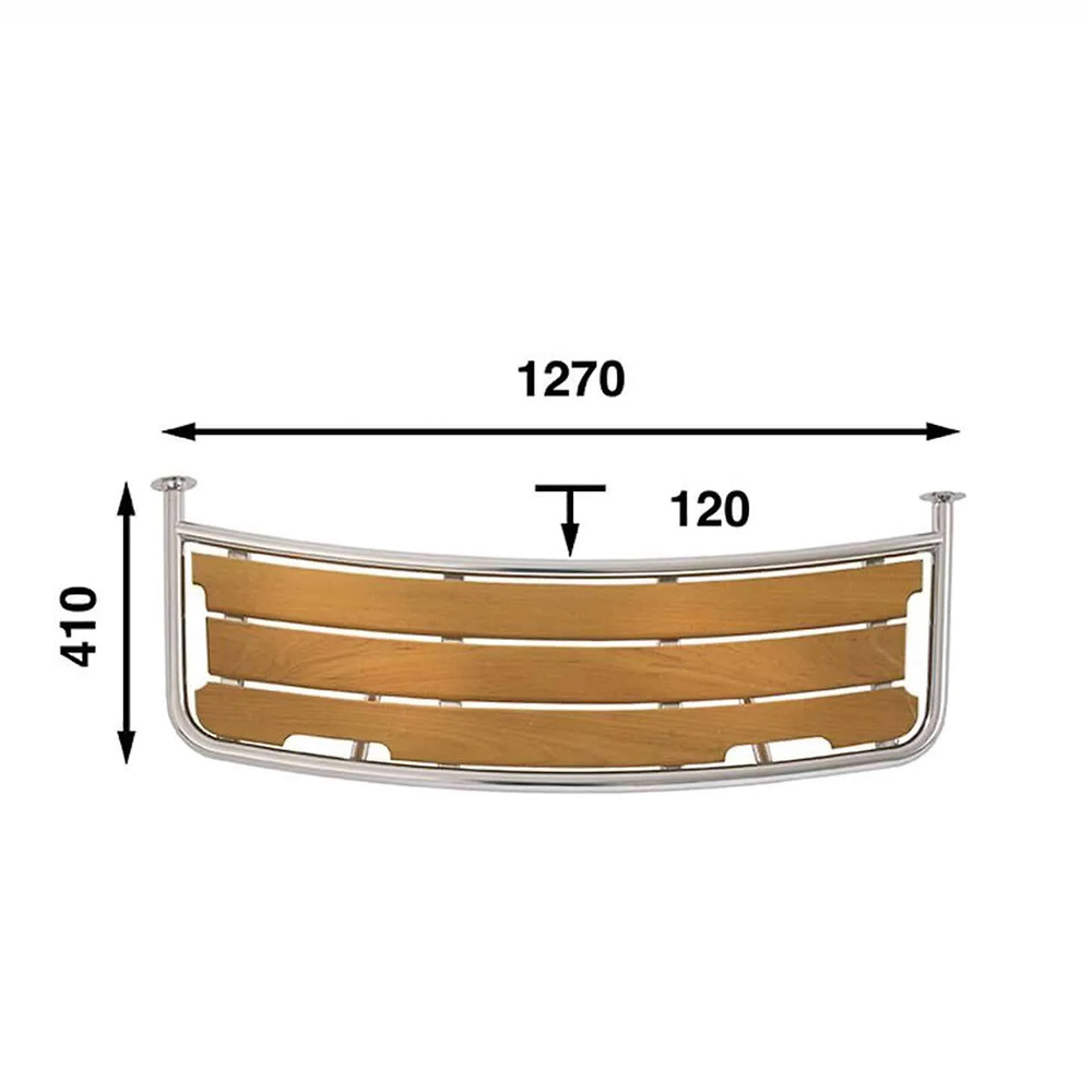 Plataforma de baño para veleros 1270 x 410 mm 