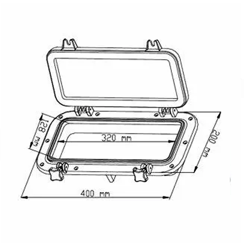 Portillo Rectangular Seaflo 400x200mm 