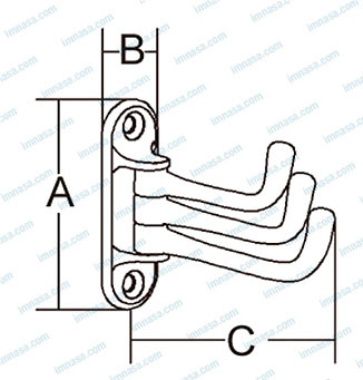 SOPORTE PERCHA INOXIDABLE 316 