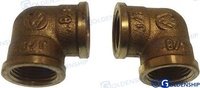 CODO LATON H/H 1/2" (PACK 6)  Fabricado en latón/90Pipe elbow female/female/curva 90 femmine/femmina