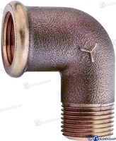 CODO MACHO-HEMBRA BRONCE 3/4"/90grados Pipe elbow male-female/curva 90 maschio/femmina 