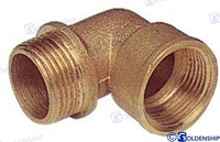 CODO MACHO-HEMBRA Fabricado en Laton 1" / 90grados  Pipe elbow male-female/curva 90 maschio/femmina (PACK DE 3)