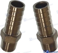 ENTRONQUE 3/4  20 INOX  Fabricado en acero inox AISI-316/nipple/portagomma maschio (PACK DE 3)