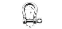 GRILLETE LIRA ALTA RESISTENCIA INOXIDABLE 316  Ø 12