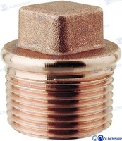 TAPON MACHO 1"  Fabricado en Bronce Naval /MALE PLUG/TAPPO MASCHIO in Bronzo Nav (PACK DE 2)