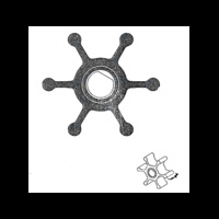 TURBINA IMPULSOR FUERABORDA IMPELLER (6P) T4 CON TORICA NITRILO F2 JOHNSON - SPX